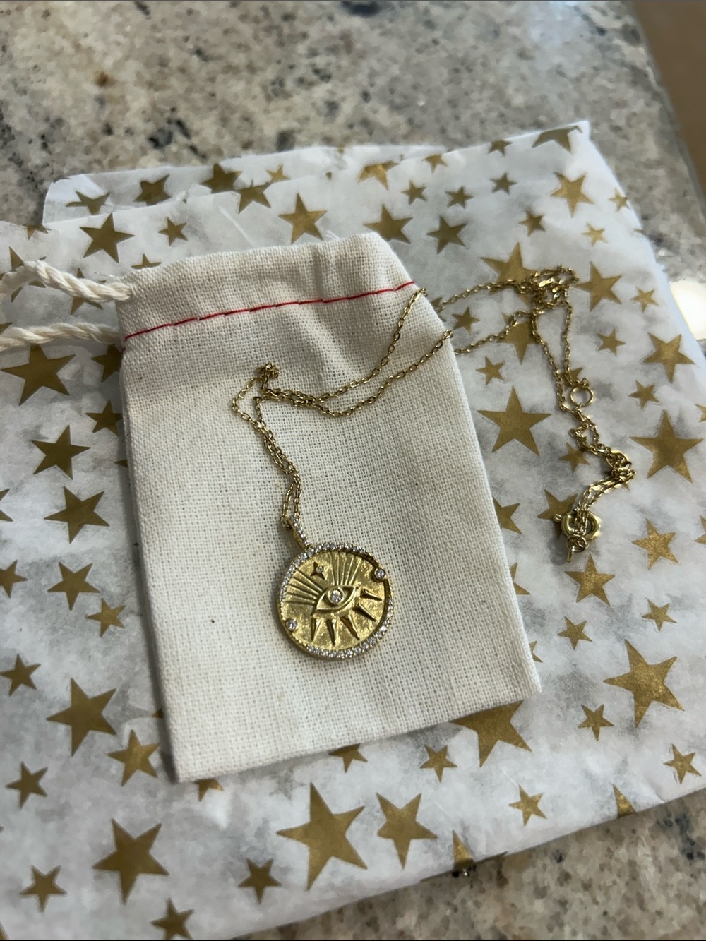 Cupcakes & Cashmere Danika evil eye necklace